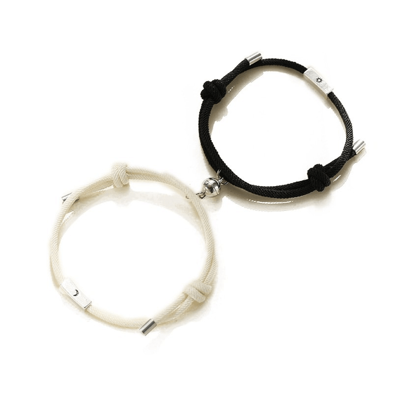 Pulseira Magnética de Casal - Lua e Sol
