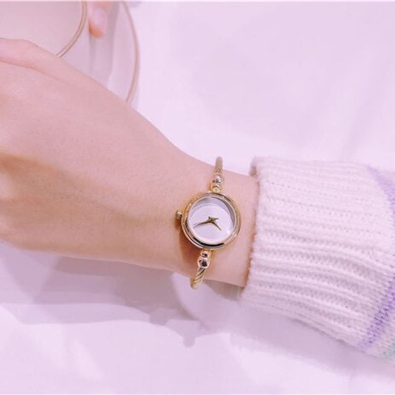 Relógio Feminino Minimalista Aço Inoxidável Dourado