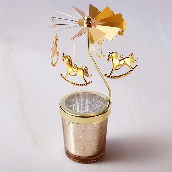 Suporte Para Velas Com Carrossel Giratório
