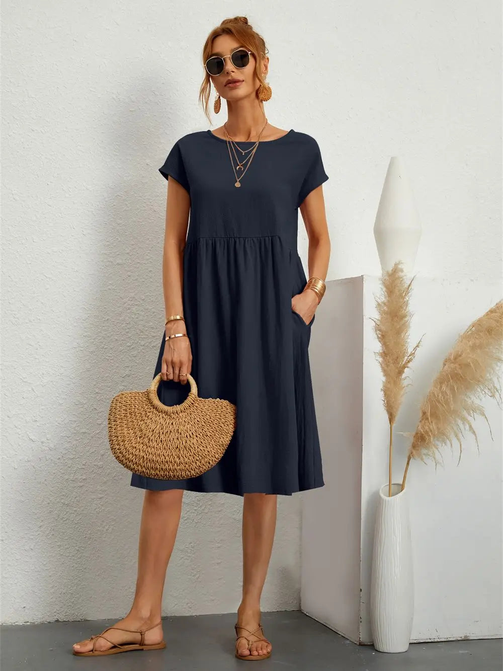 Vestido Casual Midi Coleção 2024