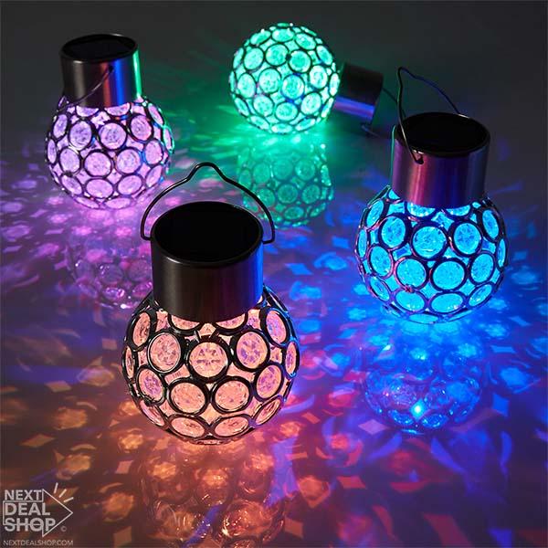 Bola de Cristal LED Multicor de Energia Solar