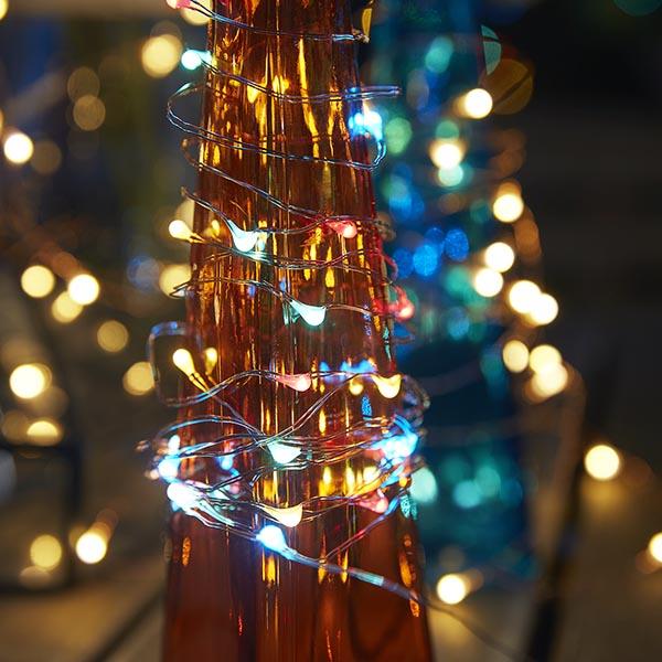 Luzes de Fio de Cobre Movidas a Energia Solar