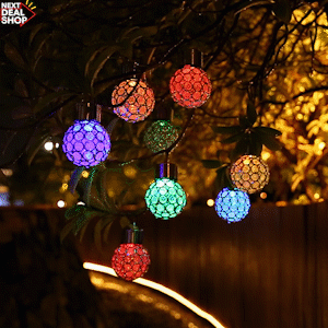 Bola de Cristal LED Multicor de Energia Solar