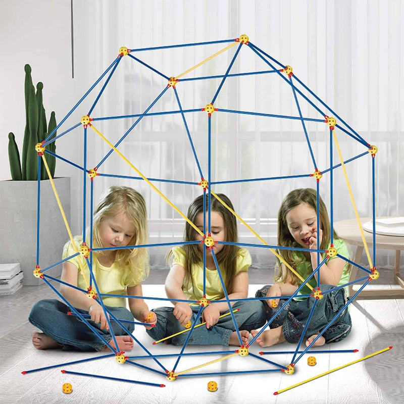 Fortbuilder - Kit de Construção Infantil - Com Varões e Bolas - Frete Grátis
