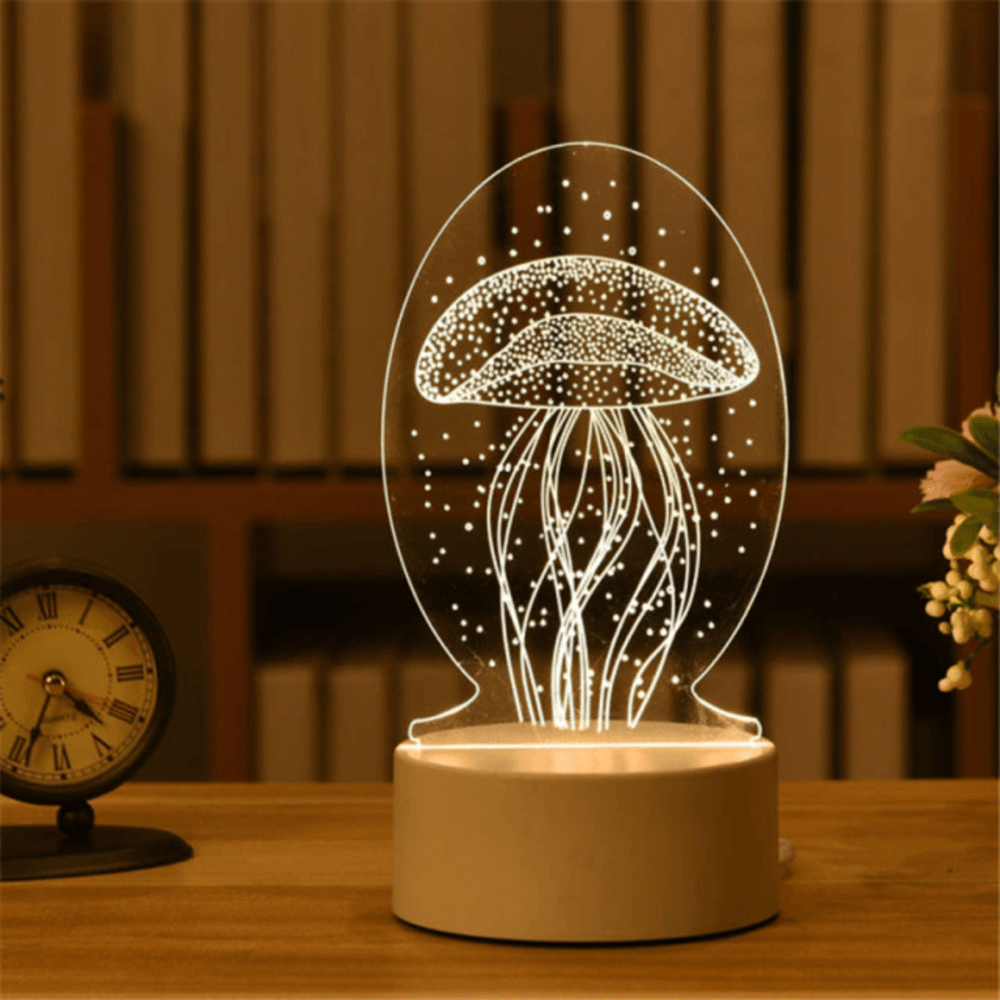 Luminária de Mesa em LED 3D - Tenda de Ofertas