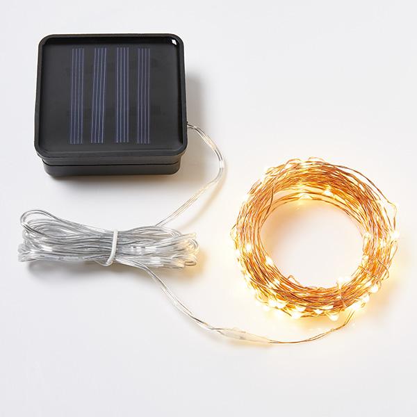 Luzes de Fio de Cobre Movidas a Energia Solar