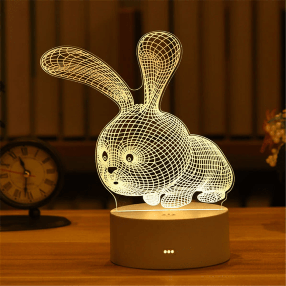 Luminária de Mesa em LED 3D - Tenda de Ofertas