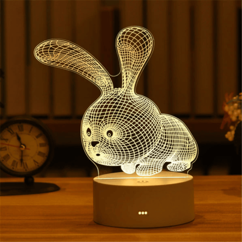 Luminária de Mesa em LED 3D - Tenda de Ofertas