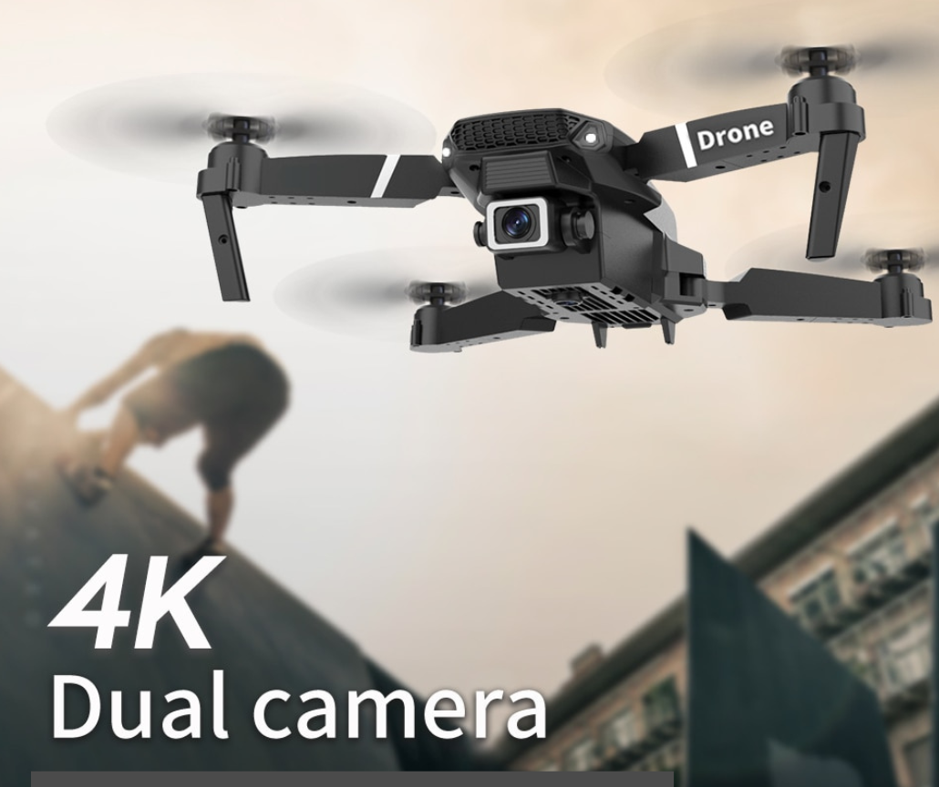 Drone E88 Pro com Câmera 1080p ou 4k (1 ou 2 câmeras)