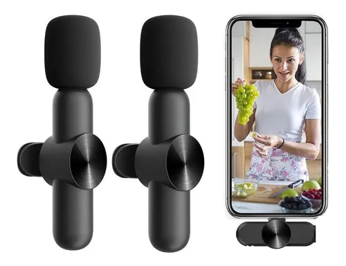 Microfone Lapela Sem Fio Wireless Para Android e IOS