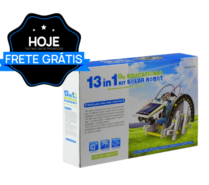 Solar Robot 2022-  13 em 1 - Adultos e Crianças