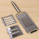 Ralador e Fatiador Manual MultiUso Inox 3 em 1