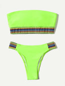 Biquíni Top Faixa e Cintura Alta Neon 4 Cores