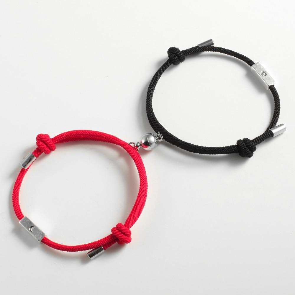 Pulseira Magnética de Casal - Lua e Sol