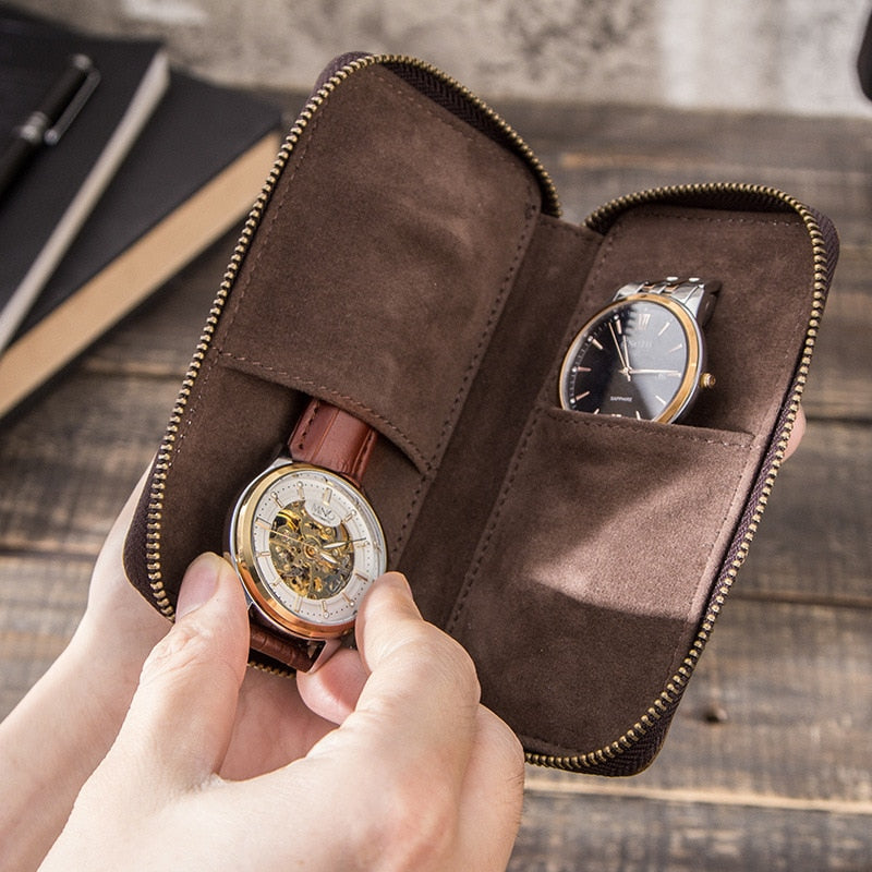 Estojo de relógio em couro - Linha premium