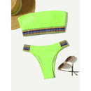 Biquíni Top Faixa e Cintura Alta Neon 4 Cores