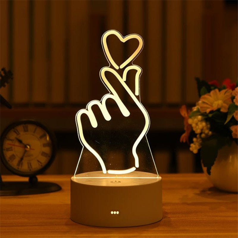 Luminária 3D Acrilico Decorativa Led