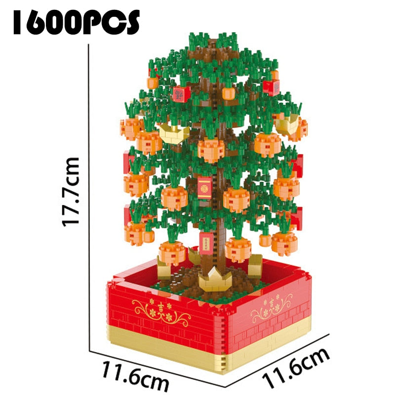 Árvore de Natal 1.600 Peças de Montar Modelos Arquitetônicos