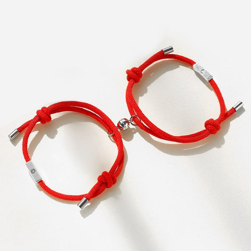 Pulseira Magnética de Casal - Lua e Sol