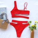 Biquíni Atitude Top Cropped e Cintura Alta 3 cores