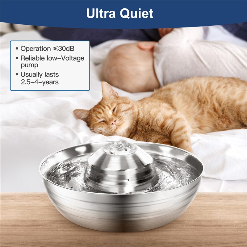 Fonte de Água Inox Automática para Pets