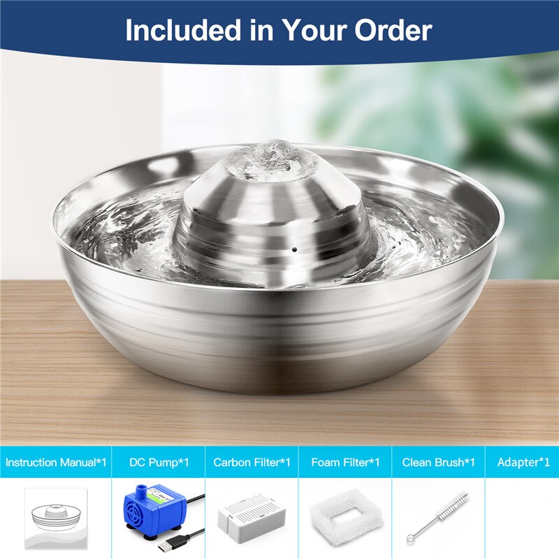 Fonte de Água Inox Automática para Pets