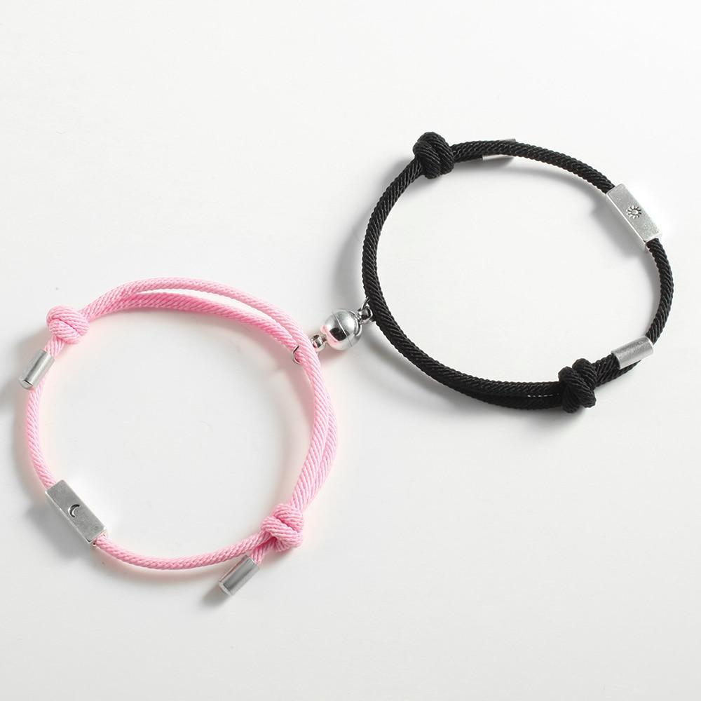 Pulseira Magnética de Casal - Lua e Sol