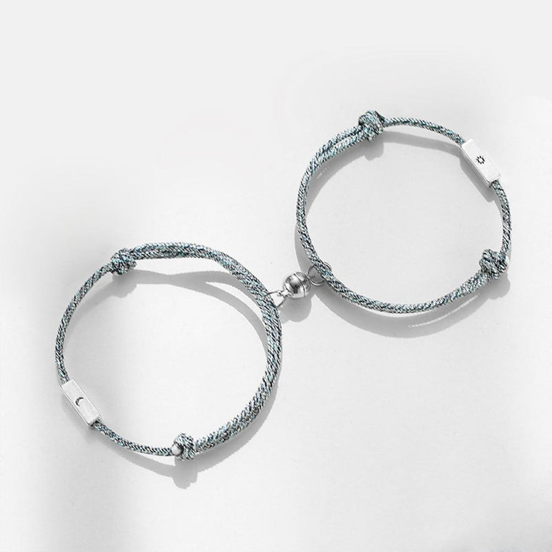 Pulseira Magnética de Casal - Lua e Sol