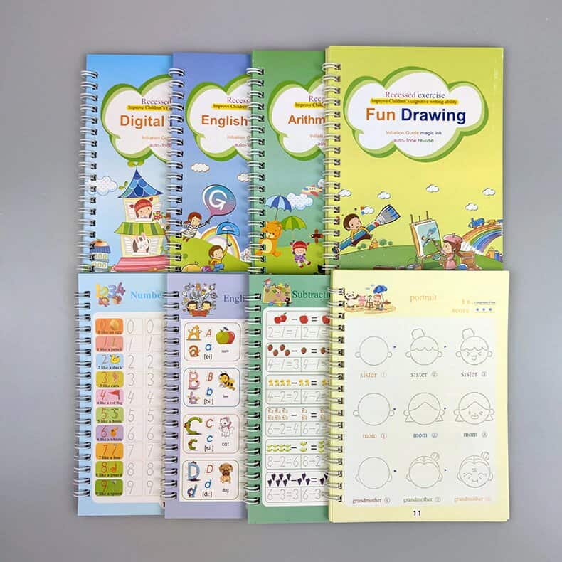 Caderno Criança Aprendiz - Kit 4 Cadernos