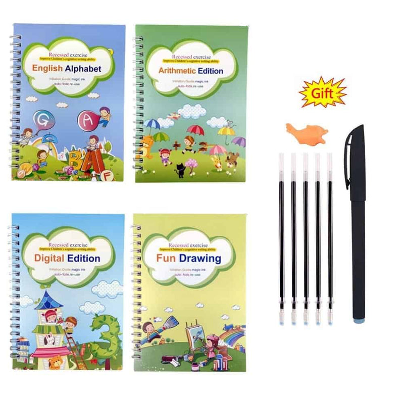 Caderno Criança Aprendiz - Kit 4 Cadernos