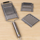 Ralador e Fatiador Manual MultiUso Inox 3 em 1