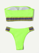 Biquíni Top Faixa e Cintura Alta Neon 4 Cores