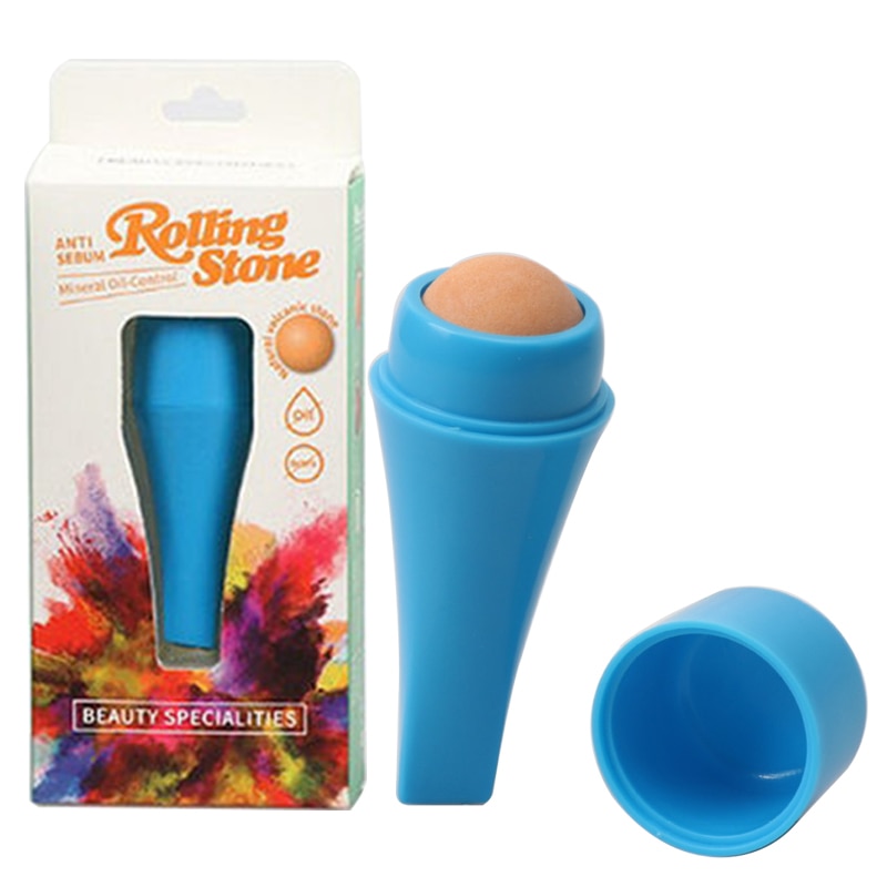 Limpador Facial Rooling Stone - Rolo de Rosto Com Pedras Vulcânica