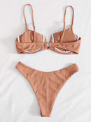 Biquíni Meia Taça Alta Sustentação Canelado 8 Cores