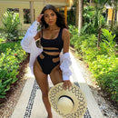 Biquíni Atitude Top Cropped e Cintura Alta 3 cores