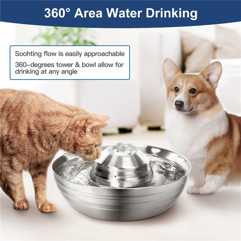 Fonte de Água Inox Automática para Pets