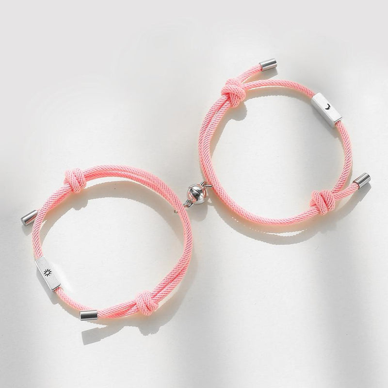 Pulseira Magnética de Casal - Lua e Sol