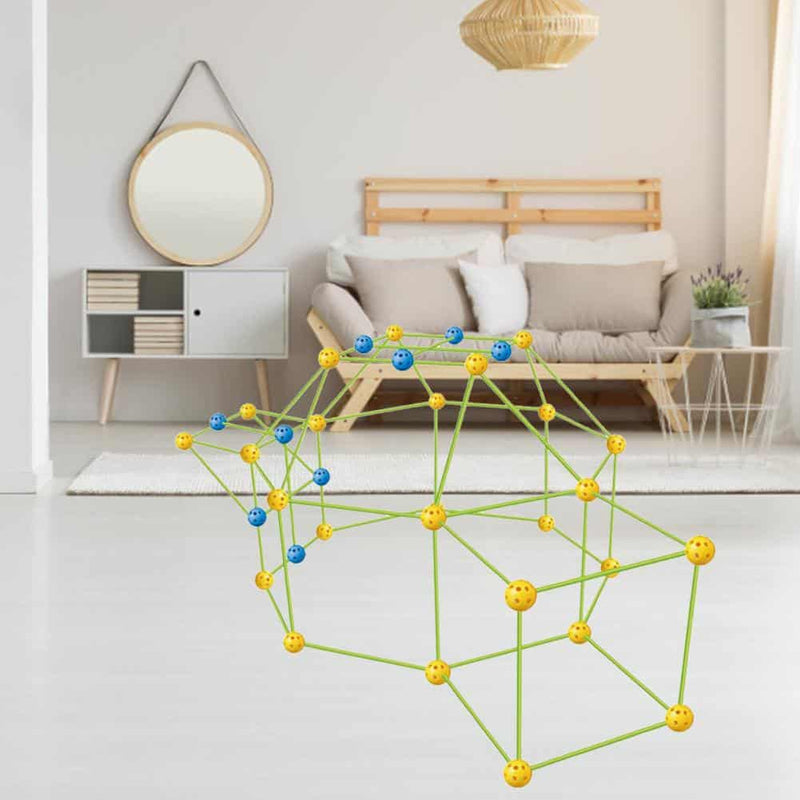 Fortbuilder - Kit de Construção Infantil - Com Varões e Bolas - Frete Grátis