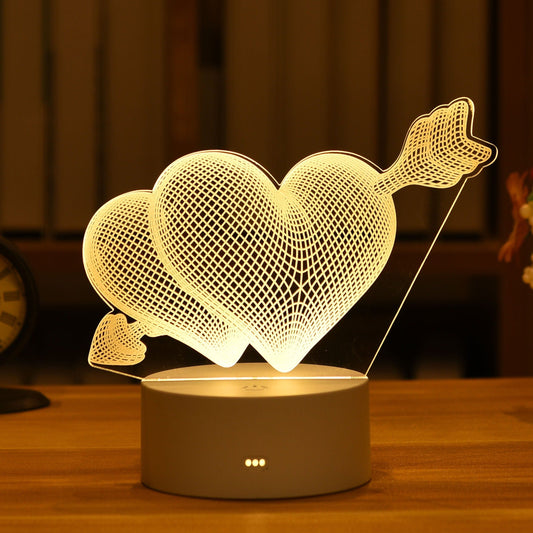 Luminária 3D Acrilico Decorativa Led