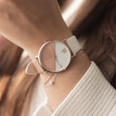 Relógio feminino bicolor shengke