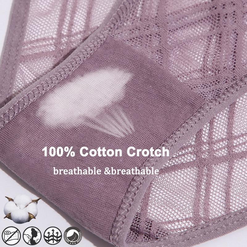 Calcinha de Renda transparente Kit 3PCS