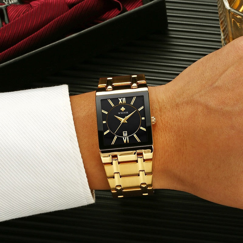 Relogio masculino elegance ouro