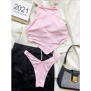 Biquíni Top cropped Frente Única 2 em 1 5 Cores