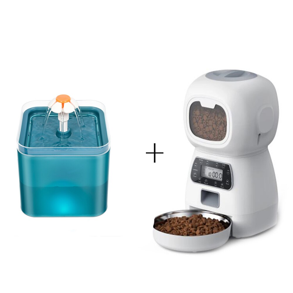 Alimentador Automático 4,5L e Fonte de Água Automática 2L para Pets