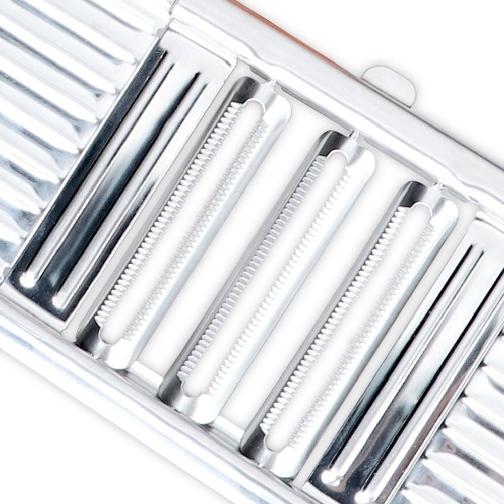 Ralador e Fatiador Manual MultiUso Inox 3 em 1