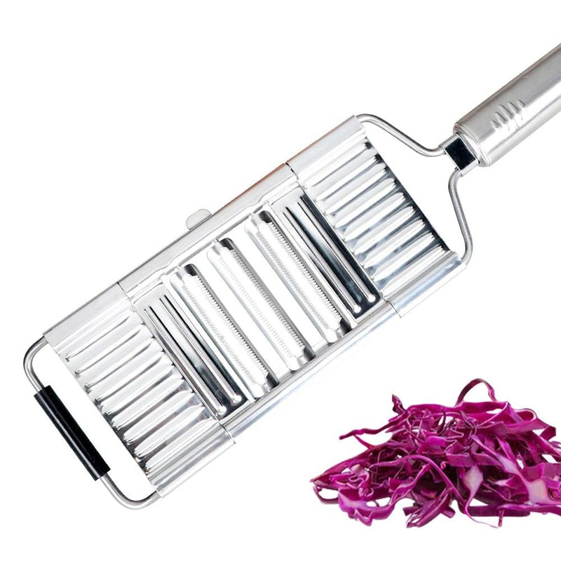 Ralador e Fatiador Manual MultiUso Inox 3 em 1