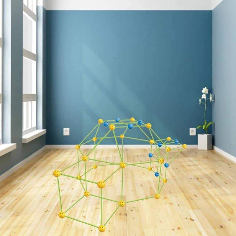 Fortbuilder - Kit de Construção Infantil - Com Varões e Bolas - Frete Grátis