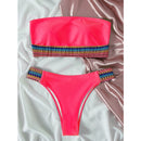 Biquíni Top Faixa e Cintura Alta Neon 4 Cores