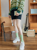 Meia Soft Canelada Cano Médio Respirável (22 Cores)