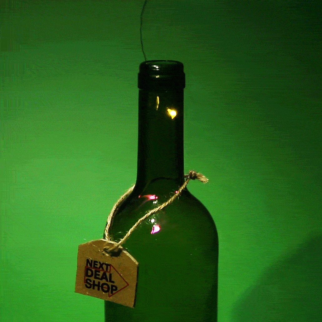 Fio de Luz com Rolha e Painel Solar (Prova D'água)